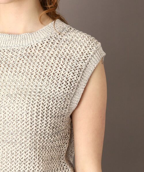 DRESSTERIOR(ドレステリア)の「◆【大人カジュアル/レイヤード】テープヤーンショートニットプルオーバー(ベスト・レディース・グリーン/オフホワイト・34/36/38)」の21枚目の写真