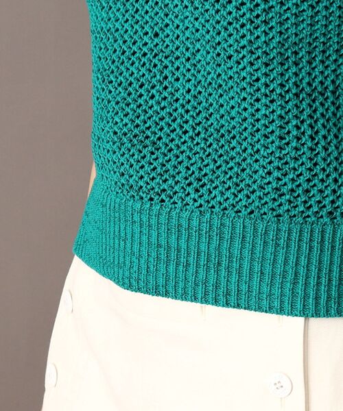 DRESSTERIOR(ドレステリア)の「◆【大人カジュアル/レイヤード】テープヤーンショートニットプルオーバー(ベスト・レディース・グリーン/オフホワイト・34/36/38)」の7枚目の写真