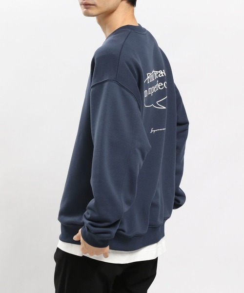 GLOBAL WORK Smile Seed Store（グローバルワーク スマイルシードストア）の「ドライ裏毛プリントプルオーバー/984044（スウェット・メンズ・ネイビー/ブラック/オフホワイト・X-LARGE/SMALL/LARGE/MEDIUM）」の13枚目の写真