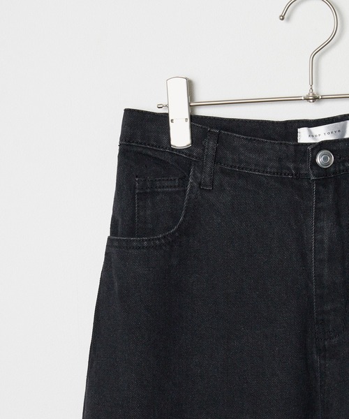 ROOPTOKYO(ループトウキョウ)の「ヴィンテージ風 ルーズワイドバギーデニム フリンジデザイン ユニセックス(デニムパンツ・メンズ・チャコールグレー/ブラック・L/M/S)」の3枚目の写真