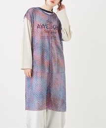 CUBE SUGAR | メッシュフレンチスリーブワンピース(ワンピース)