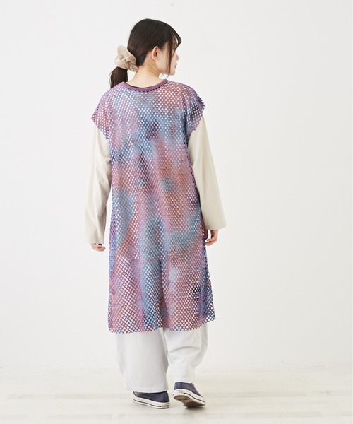 CUBE SUGAR(キューブシュガー)の「メッシュフレンチスリーブワンピース(ワンピース・レディース・ナチュラル/ブルー系その他/カーキ系/カーキ・M)」の20枚目の写真