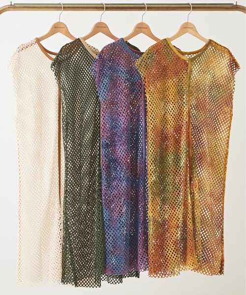 CUBE SUGAR(キューブシュガー)の「メッシュフレンチスリーブワンピース(ワンピース・レディース・ナチュラル/ブルー系その他/カーキ系/カーキ・M)」の6枚目の写真