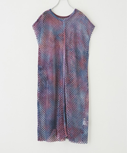 CUBE SUGAR(キューブシュガー)の「メッシュフレンチスリーブワンピース(ワンピース・レディース・ナチュラル/ブルー系その他/カーキ系/カーキ・M)」の10枚目の写真