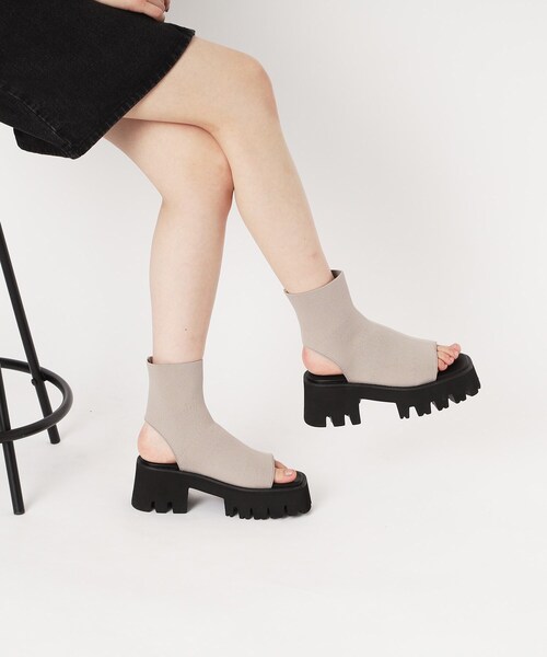 ESPERANZA(エスペランサ)の「タンクソールニットブーツサンダル 24SS(ブーツ・レディース・チョコ/ブラック系2・S/M/L/LL)」の7枚目の写真