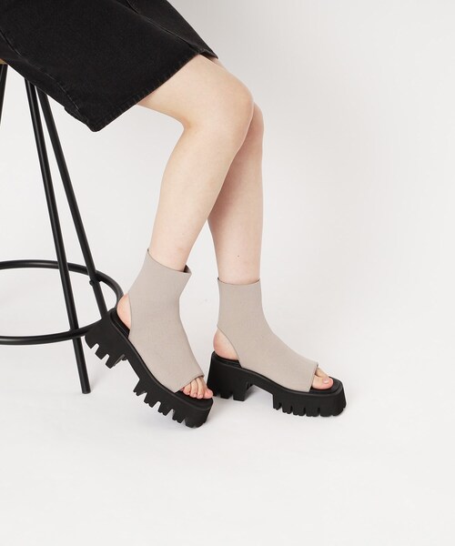 ESPERANZA(エスペランサ)の「タンクソールニットブーツサンダル 24SS(ブーツ・レディース・チョコ/ブラック系2・S/M/L/LL)」の8枚目の写真