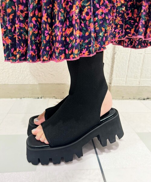 ESPERANZA(エスペランサ)の「タンクソールニットブーツサンダル 24SS(ブーツ・レディース・チョコ/ブラック系2・S/M/L/LL)」の9枚目の写真