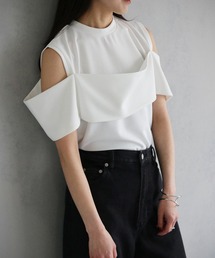 cheriella | 【cheriella】WEB限定カットジョーゼットオフショルデザイントップス(Tシャツ/カットソー)