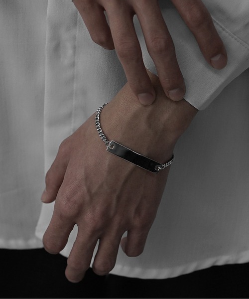 MinoriTY(マイノリティ)の「【MinoriTY】プレートスチールブレスレット メンズ ウィメンズ ユニセックス アクセサリー(ブレスレット・メンズ・シルバー・FREE)」の3枚目の写真