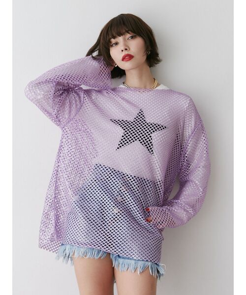 jouetie(ジュエティ)の「スターモチーフフィットニット(ニット/セーター・レディース・オフホワイト/ネイビー/ブラック・MEDIUM)」の17枚目の写真