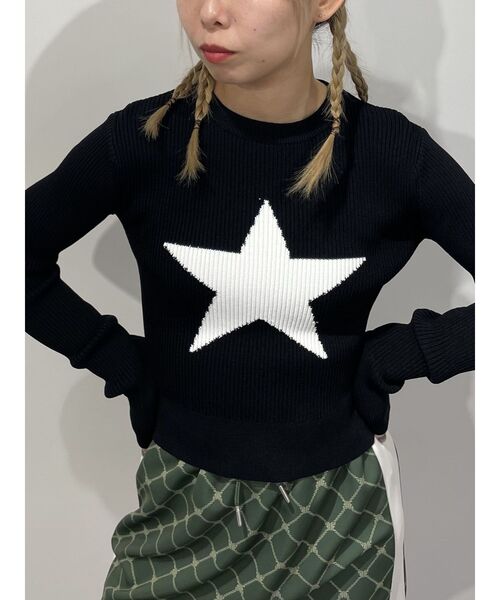jouetie（ジュエティ）の「スターモチーフフィットニット（ニット