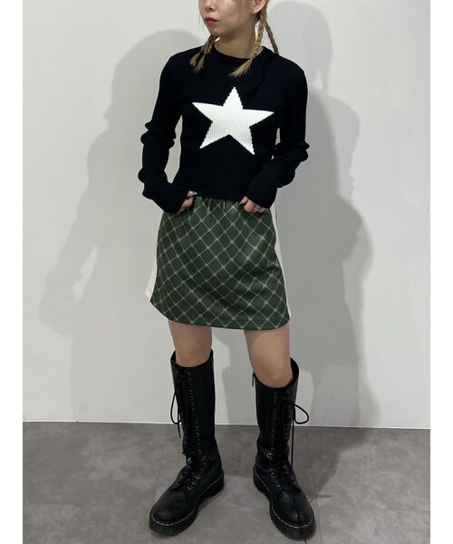 jouetie(ジュエティ)の「スターモチーフフィットニット(ニット/セーター・レディース・オフホワイト/ネイビー/ブラック・MEDIUM)」の11枚目の写真