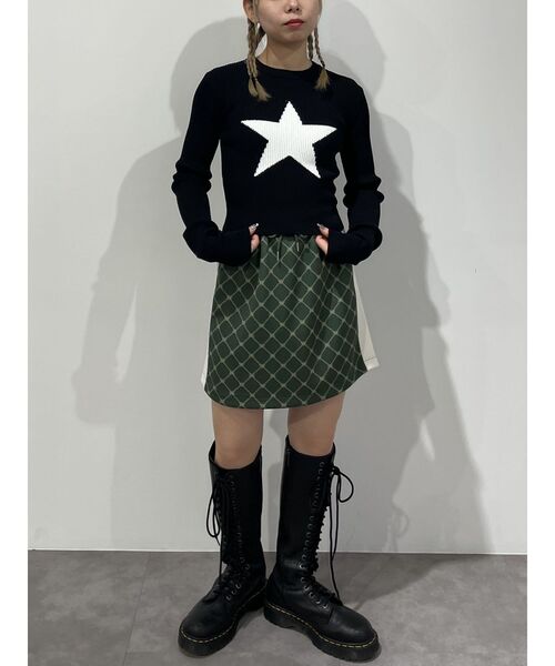 jouetie(ジュエティ)の「スターモチーフフィットニット(ニット/セーター・レディース・オフホワイト/ネイビー/ブラック・MEDIUM)」の10枚目の写真