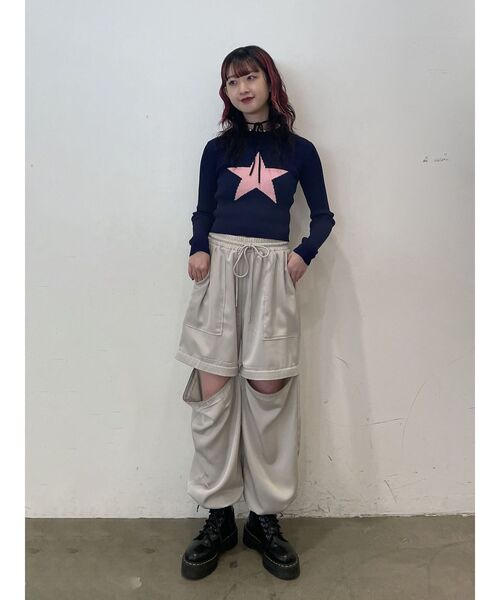 jouetie(ジュエティ)の「スターモチーフフィットニット(ニット/セーター・レディース・オフホワイト/ネイビー/ブラック・MEDIUM)」の5枚目の写真