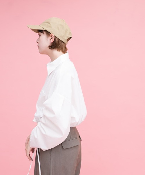 KBF(ケイビーエフ)の「ダブルドロストギャザースリーブシャツ(シャツ/ブラウス・レディース・オフホワイト/グリーン系その他/ブルー系その他・ONE)」の7枚目の写真