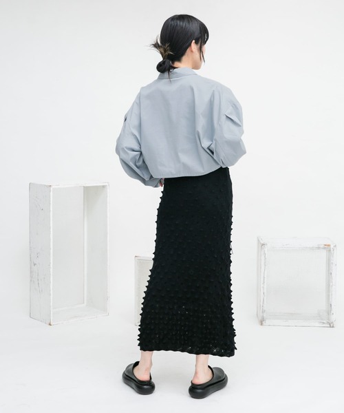 KBF(ケイビーエフ)の「ダブルドロストギャザースリーブシャツ(シャツ/ブラウス・レディース・オフホワイト/グリーン系その他/ブルー系その他・ONE)」の17枚目の写真