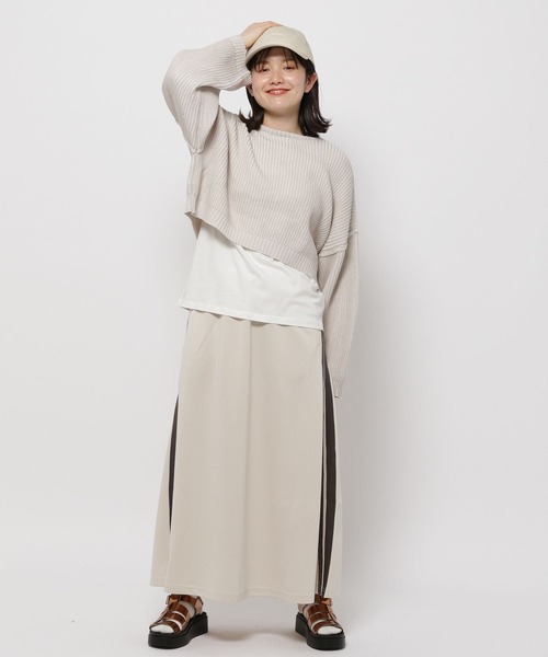niko and...（ニコアンド）の「クロップド畔ニットプルオーバー（ニット/セーター・レディース・アイボリー/ブラック/イエロー・FREE）」の6枚目の写真