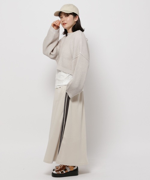 niko and...（ニコアンド）の「クロップド畔ニットプルオーバー（ニット/セーター・レディース・アイボリー/ブラック/イエロー・FREE）」の7枚目の写真