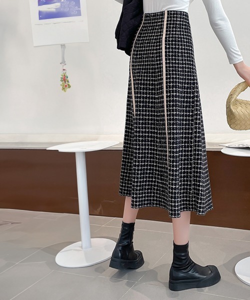 Miniministore(ミニミニストア)の「フレアスカートニットスカートハイウエスト(スカート・レディース・グレー/ライトベージュ/ブラック/ブラウン・FREE)」の8枚目の写真