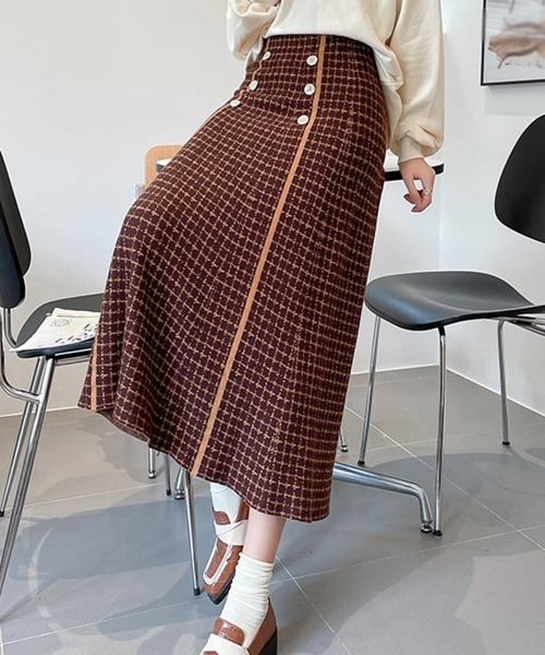 Miniministore(ミニミニストア)の「フレアスカートニットスカートハイウエスト(スカート・レディース・グレー/ライトベージュ/ブラック/ブラウン・FREE)」の17枚目の写真