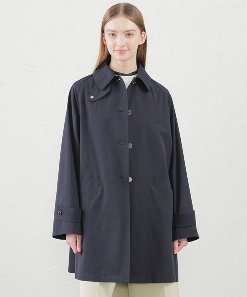 MACKINTOSH PHILOSOPHY(マッキントッシュ フィロソフィー)の「【WELBURY(ウェルベリー)】ポリエステルコットン(ステンカラーコート・レディース・ダークネイビー/ブルー系その他4・36/38)」の1枚目の写真