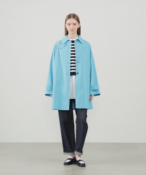 MACKINTOSH PHILOSOPHY(マッキントッシュ フィロソフィー)の「【WELBURY(ウェルベリー)】ポリエステルコットン(ステンカラーコート・レディース・ダークネイビー/ブルー系その他4・36/38)」の3枚目の写真