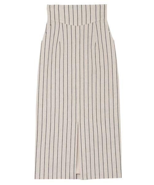 LAGUNAMOON（ラグナムーン）の「ストライプスリットタイトスカート（スカート・レディース・ブラック/ベージュ/ライトグレー・MEDIUM/SMALL）」の6枚目の写真