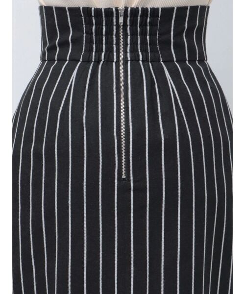 LAGUNAMOON（ラグナムーン）の「ストライプスリットタイトスカート（スカート・レディース・ブラック/ベージュ/ライトグレー・MEDIUM/SMALL）」の12枚目の写真