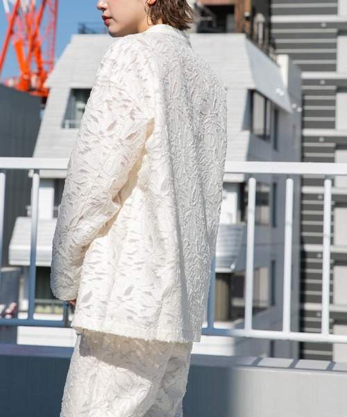 KBF(ケイビーエフ)の「シアーカットJQバンドカラーシャツ(シャツ/ブラウス・レディース・チャコールグレー/アイボリー・ONE)」の8枚目の写真