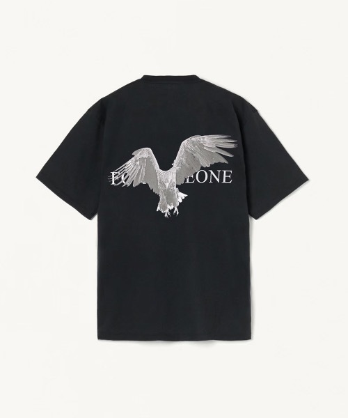 FORSOMEONE EAGLE SHIRT フォーサムワン 半袖シャツ 黒白 FORSOMEONE（フォーサムワン）の「FORSOMEONE EAGLE SHIRT