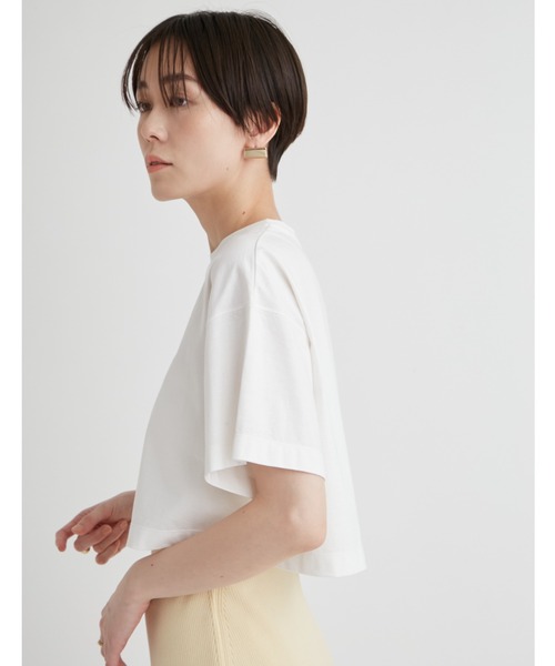 emmi（エミ）の「PlaX emmiロゴクロップドTシャツ（Tシャツ/カットソー・レディース・ブラック/ホワイト/ミント・FREE）」の16枚目の写真