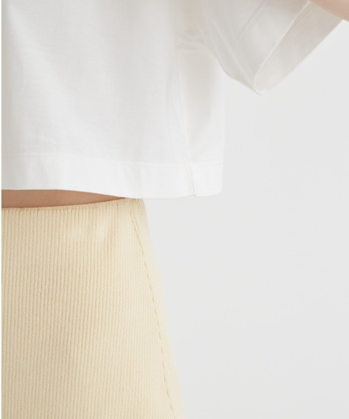 emmi（エミ）の「PlaX emmiロゴクロップドTシャツ（Tシャツ/カットソー・レディース・ブラック/ホワイト/ミント・FREE）」の8枚目の写真