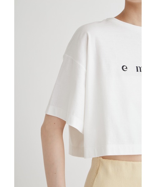 emmi（エミ）の「PlaX emmiロゴクロップドTシャツ（Tシャツ/カットソー・レディース・ブラック/ホワイト/ミント・FREE）」の9枚目の写真