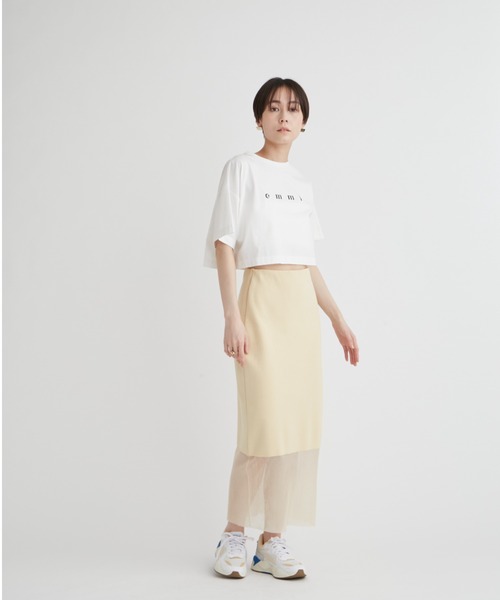 emmi（エミ）の「PlaX emmiロゴクロップドTシャツ（Tシャツ/カットソー・レディース・ブラック/ホワイト/ミント・FREE）」の10枚目の写真