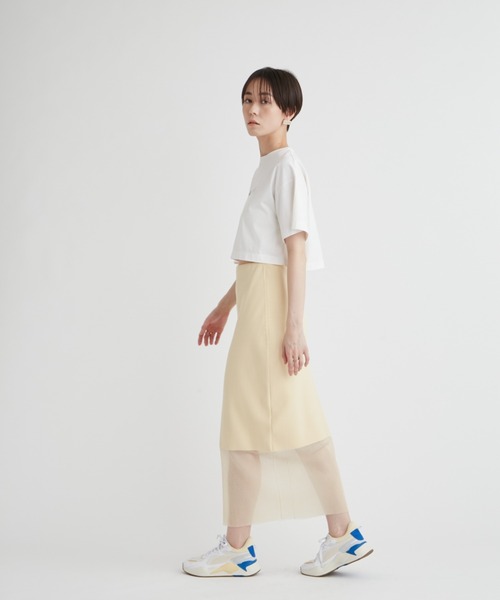 emmi（エミ）の「PlaX emmiロゴクロップドTシャツ（Tシャツ/カットソー・レディース・ブラック/ホワイト/ミント・FREE）」の11枚目の写真