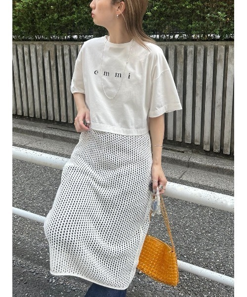 emmi（エミ）の「PlaX emmiロゴクロップドTシャツ（Tシャツ/カットソー・レディース・ブラック/ホワイト/ミント・FREE）」の22枚目の写真