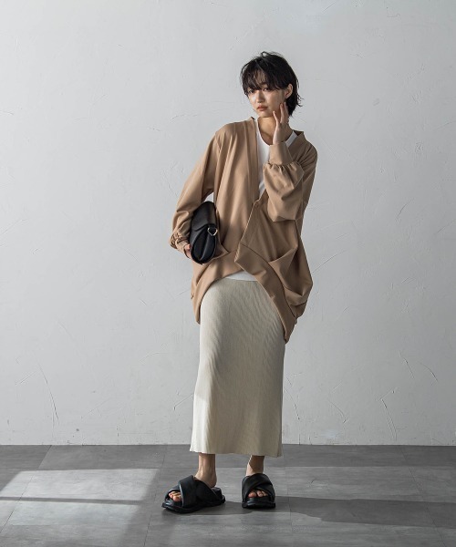 MAYSON GREY（メイソングレイ）の「配色リブタイトニットスカート≪セットアップ対応≫（スカート・レディース・ブラック/ベージュ/グリーン/オフホワイト・M）」の18枚目の写真