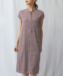 NARACAMICIE | 【NARACAMICIE】リボンタイ幾何柄ワンピース(ワンピース)