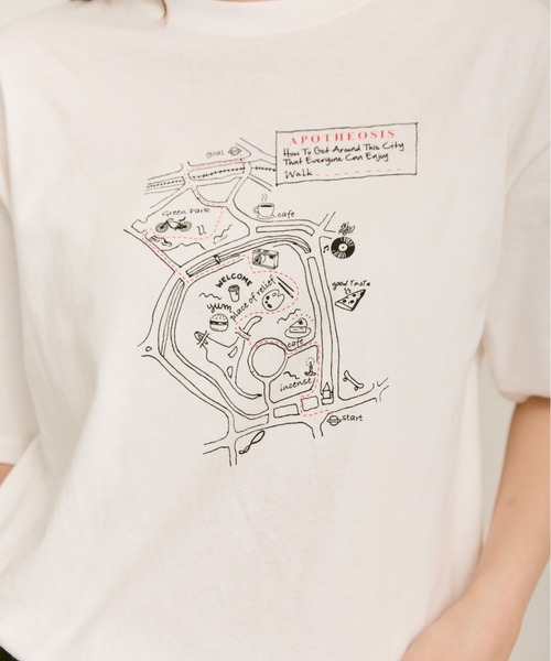 flaner（フラネ）の「Loose assort print tee / ルーズアソートプリントT（Tシャツ/カットソー・レディース・ホワイト系その他2/ホワイト系その他3/ホワイト系その他・LARGE/MEDIUM）」の9枚目の写真