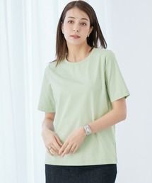 高身長 綿混ONにもOFFにも使えるキレイ見えTシャツ (トールサイズ)