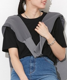 slattgir | 高身長 綿混ONにもOFFにも使えるキレイ見えTシャツ (トールサイズ)(Tシャツ/カットソー)