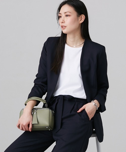 slattgir(スラットジール)の「高身長 綿混ONにもOFFにも使えるキレイ見えTシャツ (トールサイズ)(Tシャツ/カットソー・レディース・ホワイト/ブラック/ブルーグレー/ブルー/ミント・LL/3L/4L/5L/M/L)」の19枚目の写真