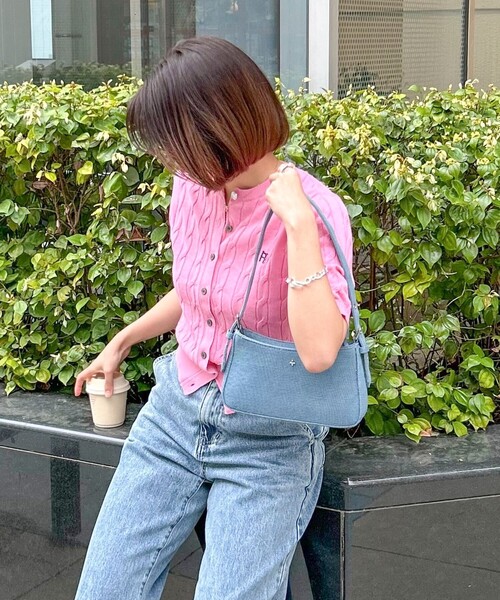 PETA+JAIN(ペタアンドジェーン)の「【PETA+JAIN/ペタアンドジェーン】デニムワンハンドルミニバック( LILU)(ハンドバッグ・レディース・ライトブルー・FREE)」の2枚目の写真