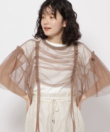 niko and... | 2WAYシャーリングチュールプルオーバー(その他トップス)