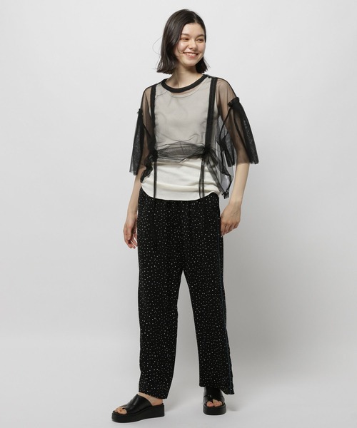 niko and...（ニコアンド）の「2WAYシャーリングチュールプルオーバー（その他トップス・レディース・ブラック/モカ/アイボリー・TALL/SHORT）」の11枚目の写真