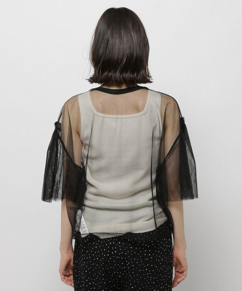 niko and...（ニコアンド）の「2WAYシャーリングチュールプルオーバー（その他トップス・レディース・ブラック/モカ/アイボリー・TALL/SHORT）」の21枚目の写真