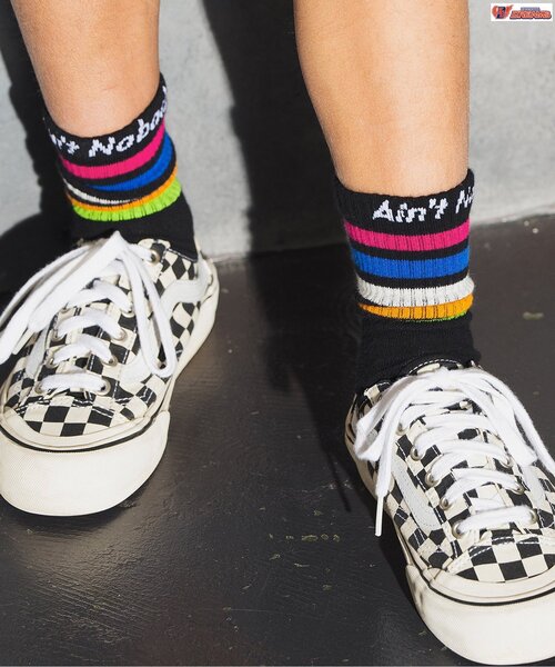 BREEZE（ブリーズ）の「たびsoku Directed by Sasya,HINATA.M,ITTA from KADOKAWA DREAMS（ソックス/靴下・キッズ・ブルー/オフホワイト/ブラック/エメラルド/レインボー/ライム/レッド/チェック/オレンジ・18/21/24）」の10枚目の写真