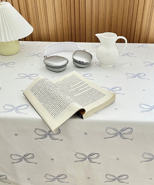Made in I(メイドインアイ)の「Ribbon graphic table cloth(ランチョンマット/テーブルウェア・レディース・ホワイト・FREE)」の5枚目の写真