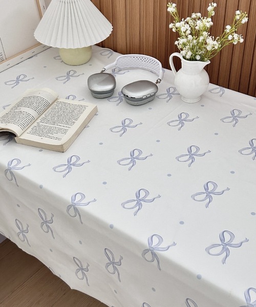 Made in I(メイドインアイ)の「Ribbon graphic table cloth(ランチョンマット/テーブルウェア・レディース・ホワイト・FREE)」の6枚目の写真