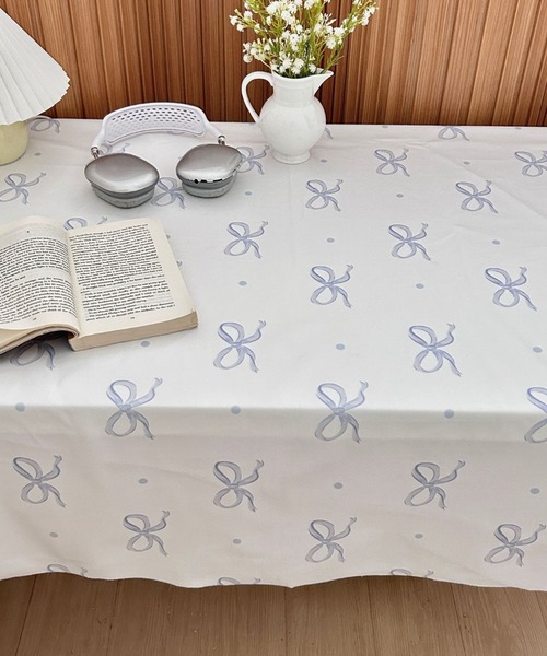 Made in I(メイドインアイ)の「Ribbon graphic table cloth(ランチョンマット/テーブルウェア・レディース・ホワイト・FREE)」の7枚目の写真